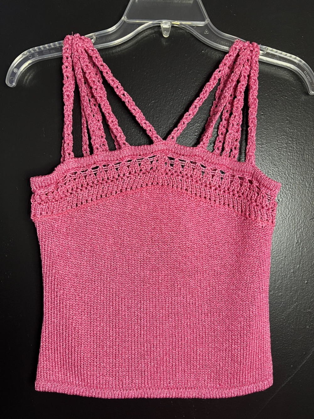 NY&Co Pink Knit Strappy Tank Top - Picture 1 of 4